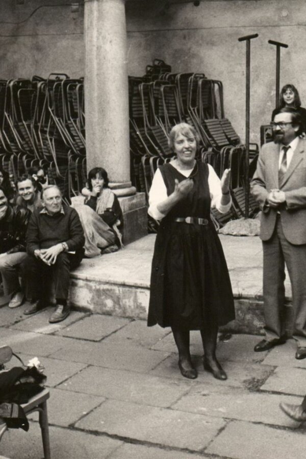 Adriena Šimotová, Karel Moudrý, Jiří Valoch, foto: Miloš Strnad